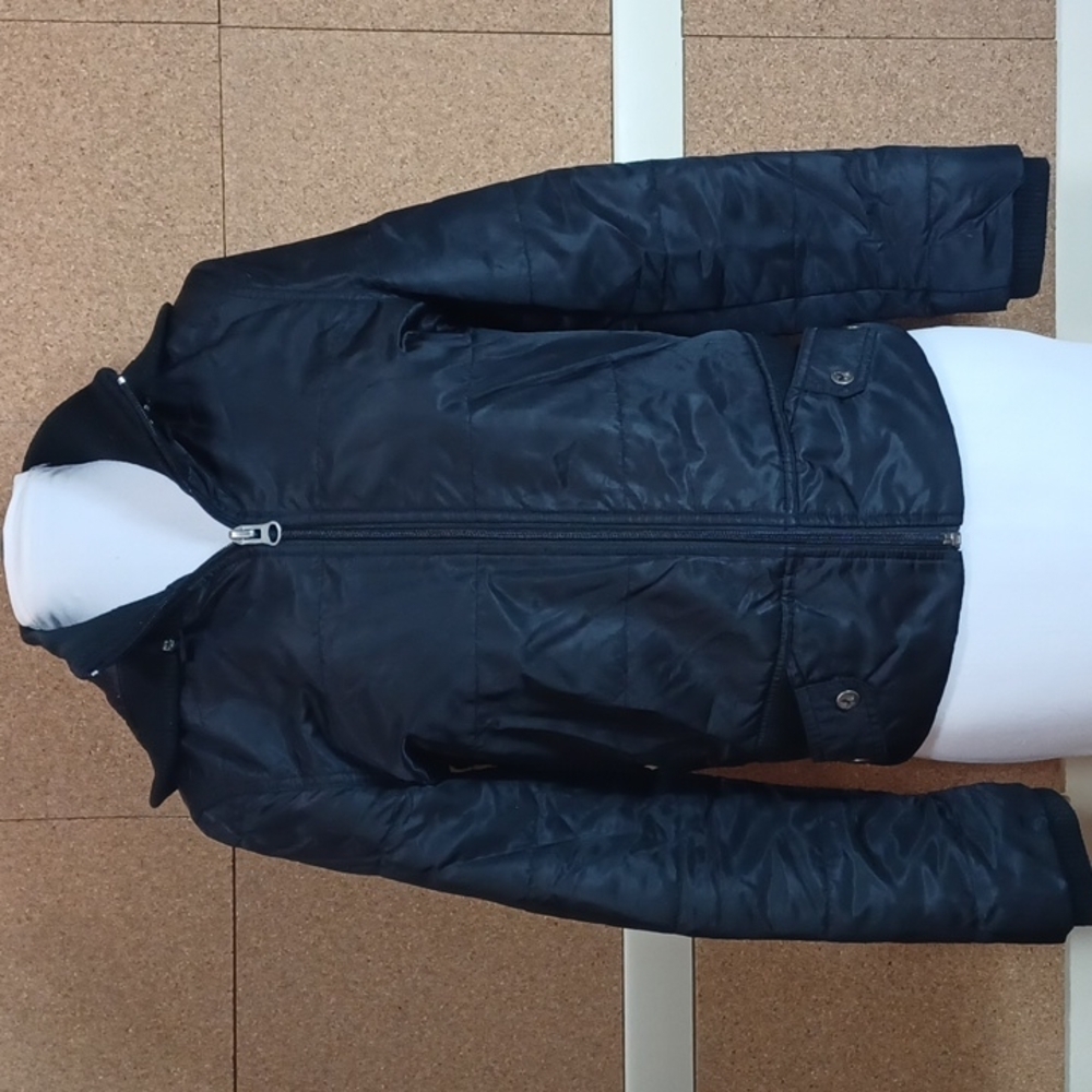 NOLLIE QUILTED HOODED JACKET BLACK SIZE SMALL